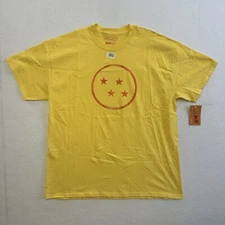 Dragon Ball Z DBZ Toei Four Star Goku Vegeta Trunks T-Shirt Yellow Anime XL