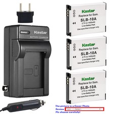 Kastar Battery AC Charger for Samsung SLB-10A Samsung SL310 SL420 SL502 Camera