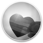 2 x Vinyl Stickers 20cm (bw) - LGBT Pink Rainbow Heart Flag #43901