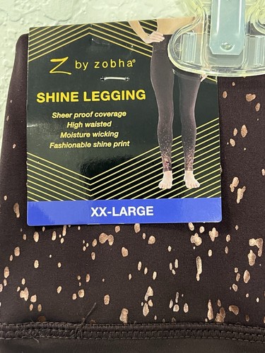 Z By Zobha Shine Legging Sz XXL Sheer Proof Coverage Yoga MSRP $89 - Picture 6 of 9