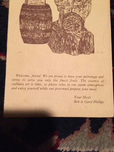 Vintage Menu The Grubsteak Mining Company Menu John Day Oregon 70s Bob Carol - Picture 4 of 11