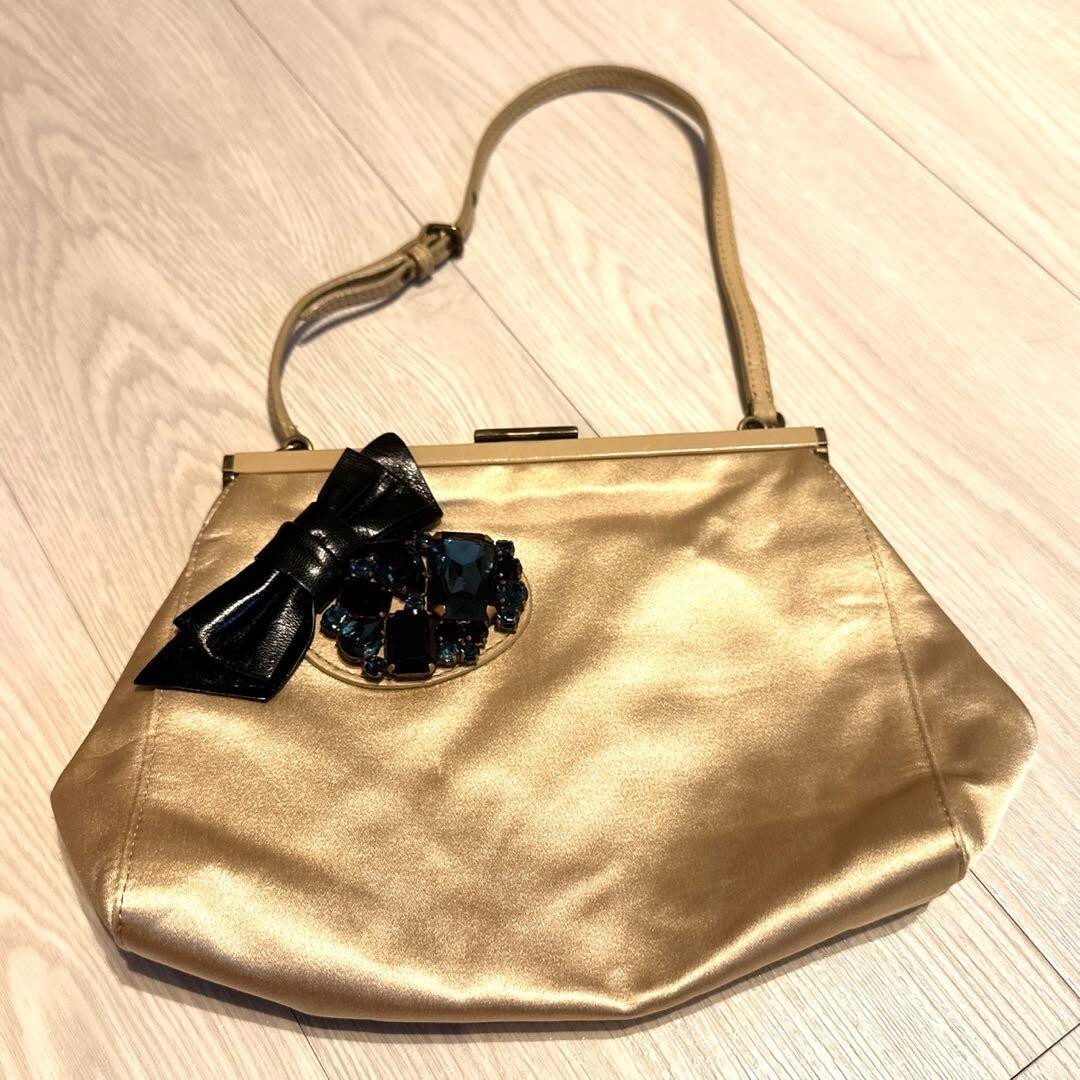 バッグ Miu Miu Archive Bijou Patent Clutch Bag MIU MIU Archive Bijou Patent Leather Black Ribbon Clutch Bag