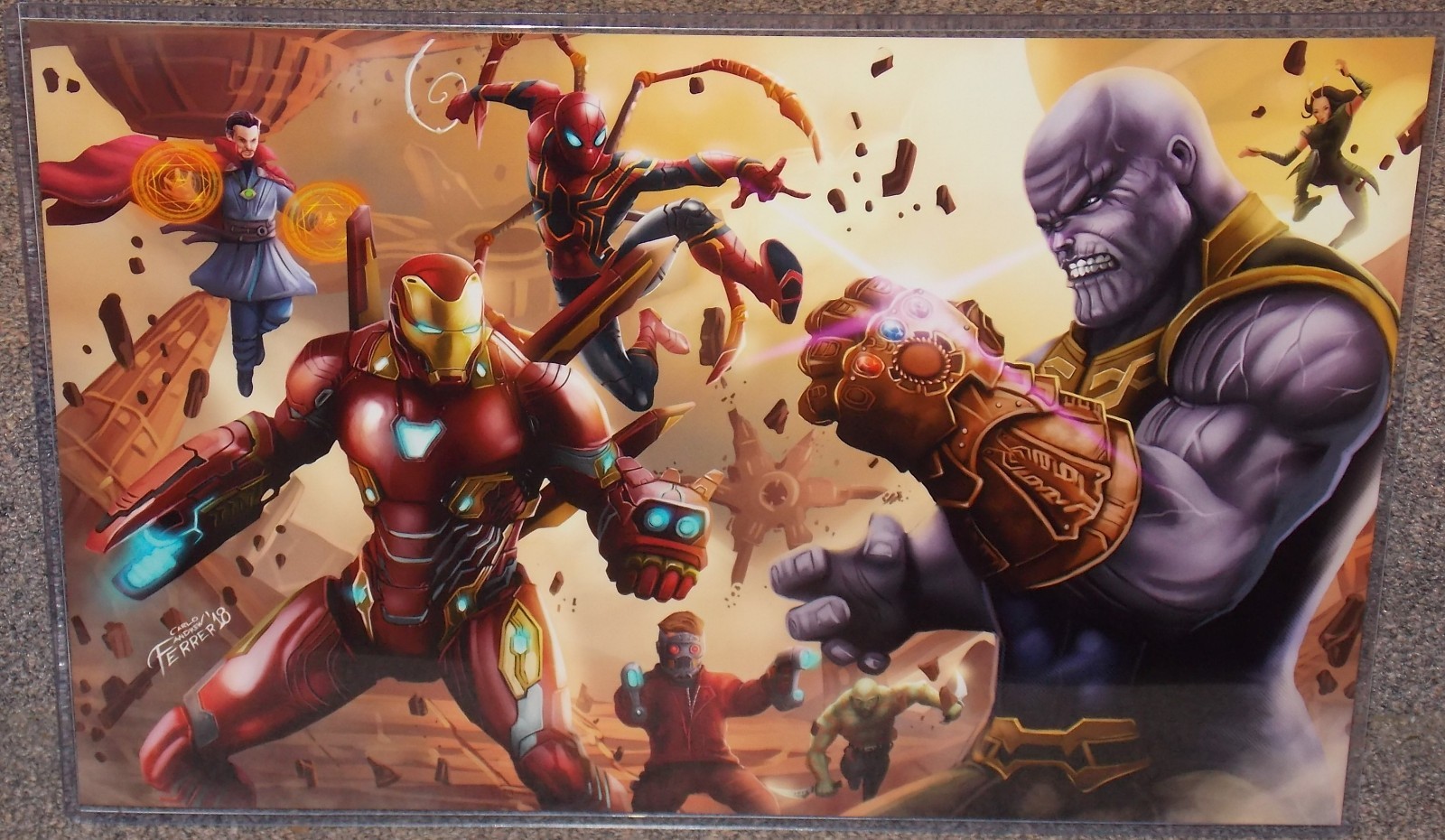 Thanos vs The Avengers Glossy Art Print 11 x 17 In Hard Plastic Sleeve | eBay Thanos vs The Avengers Glossy Art Print 11 x 17 In Hard Plastic Sleeve | eBay