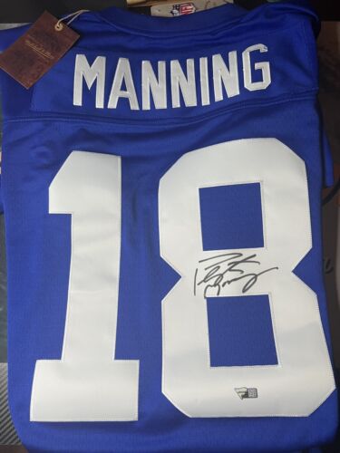 Koszulka Peyton Manning Indianapolis Colts podpisana Mitchell & Ness niebieska auth - Zdjęcie 1 z 1