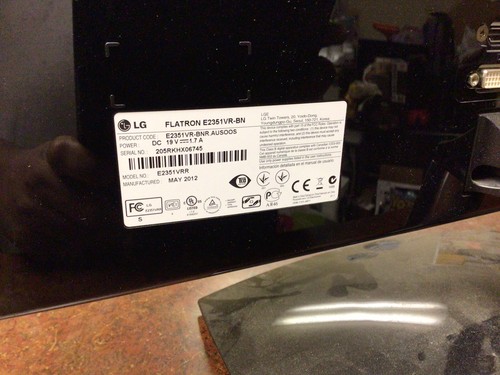 LG Flatron E2351V-BN 23” Monitor NO POWER SUPPLY INCLUDED - Picture 7 of 10
