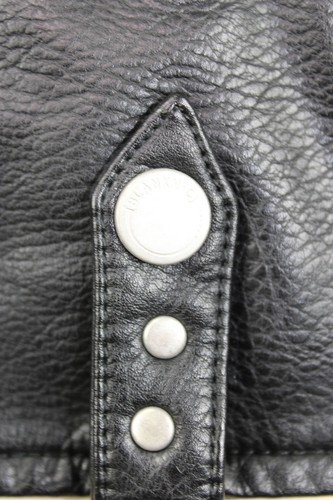 BlankNYC Fall Vegan Leather Motorcycle Jacket sz S True Grit Black Stud NWT $198 - Picture 12 of 13