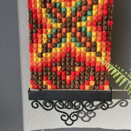 Vintage Norwegian Klokkestreng Textile Wall Hanging Folk Art 41.5” X 8” - Picture 4 of 11