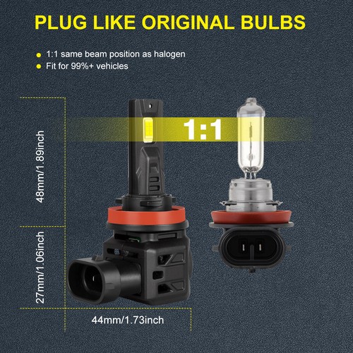 For 2007-2015 2016 Chevy Silverado 1500 2500HD 3500HD LED Headlight Fog Bulb M7H - Picture 11 of 22