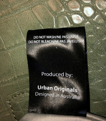 Urban Originals Weekend Croc-Embossed Vegan Leather Tote-green-NWT - Picture 10 of 11
