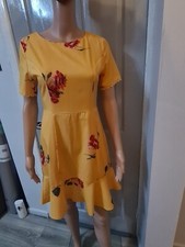 CBR YELLOW FLORAL DRESS UK SMALL
