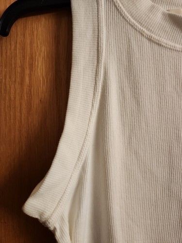 t. la by Anthropologie - Women's XS - White Ribbed Sleeveless Tank- NWT - Picture 2 of 6