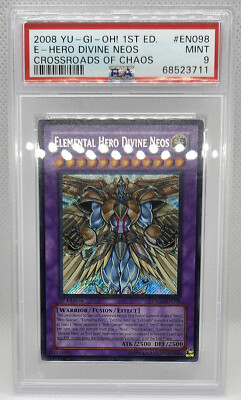 YUGIOH 1ST ED CSOC-EN098 ELEMENTAL HERO DIVINE NEOS SECRET PSA 9