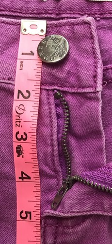 BONGO Juniors 7 Women’s 4/6 Distressed Stretch Denim Shorts Raw Hem Purple - Picture 9 of 12