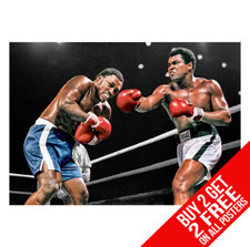 MUHAMMAD ALI V JOE FRAZIER POSTER ART PRINT A4 A3 SIZE - BUY 2 GET ANY 2 FREE