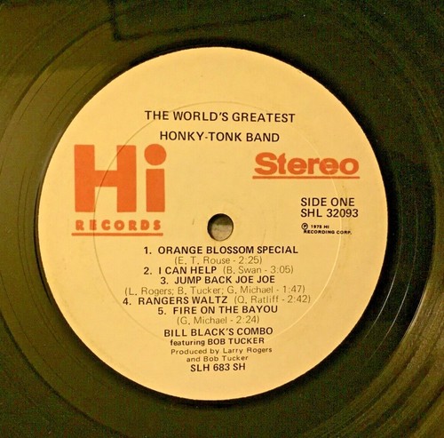 BILL BLACK COMBO FEATURING BOB TUCKER "World's Greatest Honky-Tonk Band" LP 1975 - Afbeelding 6 van 11