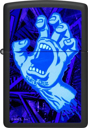 ZIPPO Negro Santa Cruz Artista 60006414 Black Light Encendedor De Gas - Imagen 3 de 4