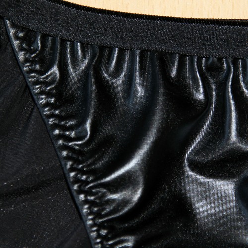 Herren Tanga Slip in Lack Optik / Leder Optik - uni / gemustert - Gr. 6 & 7 - Bild 3 von 8