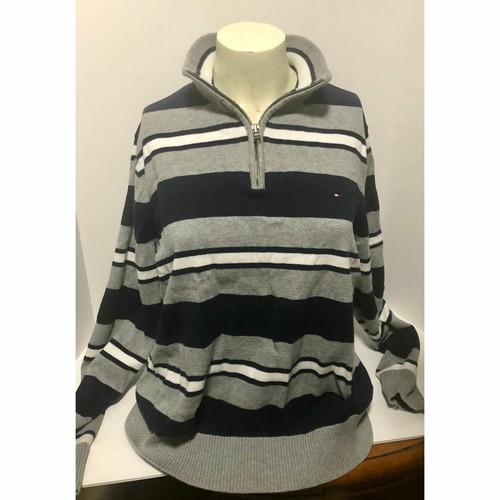Women’s Tommy Hilfiger Sweater Blue/Gray/White Size Large - Picture 3 of 11