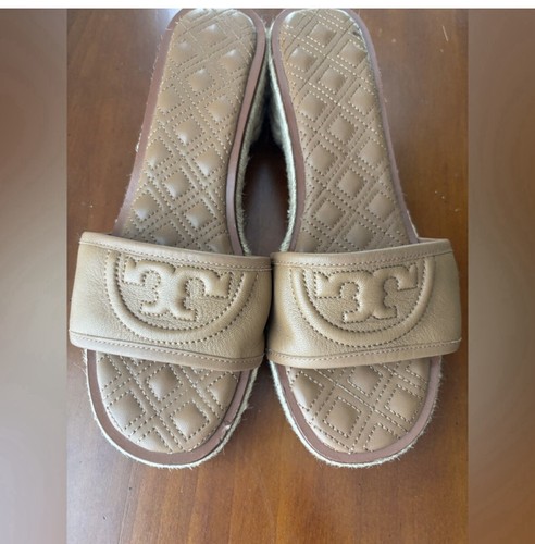 TORY BURCH Fleming Low Heel Espadrille Slide Sz 7 1/2 M - Picture 5 of 8