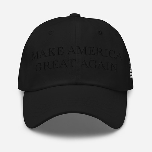 Blackout Dark MAGA Hat Trump Elon Musk 2024 Rally Embroidered Adjustable Dad Cap - Picture 5 of 7