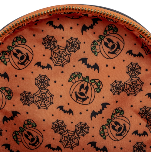 Mini Mochila Loungefly Disney Mickey Mouse Jack-o-Lantern Pumpkin Glow Cosplay - Imagen 7 de 7