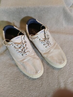 Mens White Canvas Lace-Up Casual Shoes, Size: 12 Pre-Owned #ZZ36+5 