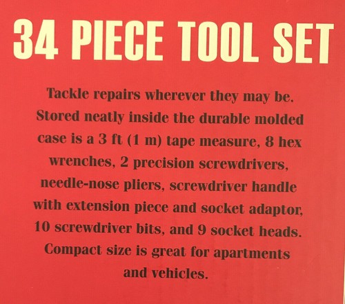New 34 Piece Tool Set in the Box - Picture 3 of 3