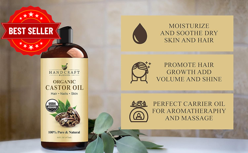 (Castor) - 100% Pure Castor Oil - Huge 470Ml - All Natural Premium Quality - Moi - Picture 6 of 12