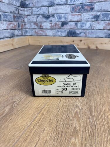 Church’s Shoes Consul IV 73 Black Bracken Calf Size 50 UK 5 G Fit Custom Grade - Picture 13 of 14