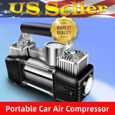USA 1X Portable Air Compressor Electric Bike Tire Inflator Pump 12 Volt Car HO