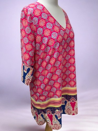 Old Navy Damen mehrfarbig geometrisches Boho Baumwolle Etuikleid Minikleid Größe Large - Bild 4 von 8