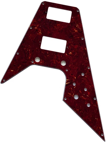 Guitar Parts Pickguard For Fit Gibson Flying V Style Guitar 4-Ply-RED TORTOISE