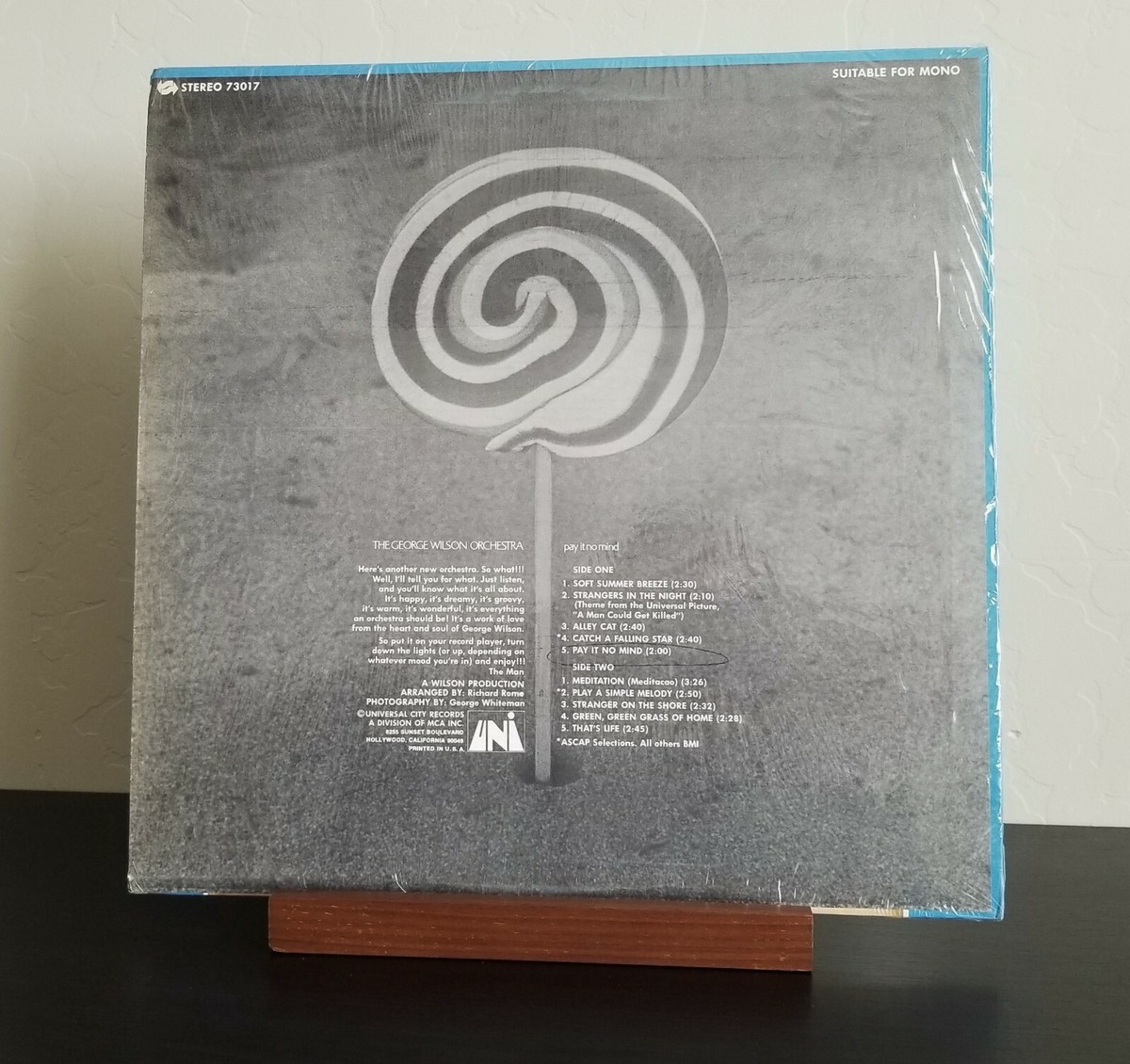 The George Wilson Orchestra : Pay It No Mind (LP w/ shrink on 