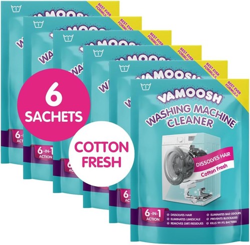 Vamoosh 6-in-1 Washing Machine Cleaner Various Packs Scents Dissolves Hair - Picture 7 of 21