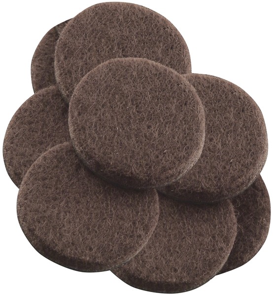 Waxman 4729395n 8 Count 11/2 Soft Touch Self Stick Felt Pads Brown for