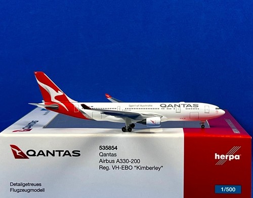"Herpa Wings Qantas Airbus A330-200 1:500 ""Kimberley"" VH-EBO (535854) - Imagen 2 de 2