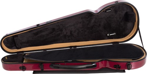 UK Fiberglass violin case Vision 4/4 M-case Burgundy Shiny - Picture 5 of 12