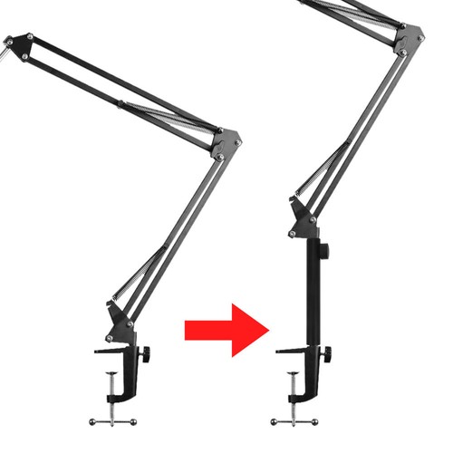 Asta prolunga microfono scrivania supporto microfono braccio supporto microfono tubo esteso microfono - Foto 6 di 12
