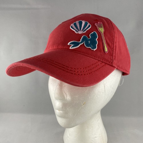 NEW! Girls DISNEY x ROXY GIRL 'Dear Believer' ARIEL Baseball Cap Hat, O/S - Pink - Picture 2 of 10