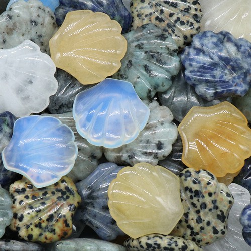 8 Stück 1,2 Zoll Kristall Muschel Figur Dekor Heilung Ornament für Heimdekoration - Bild 11 von 12