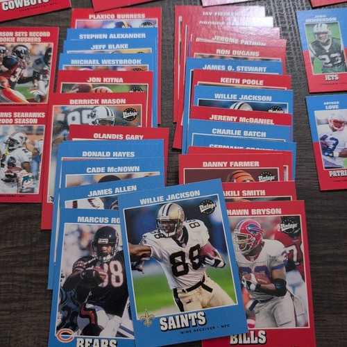 Lote de 44 tarjetas de fútbol vintage de cubierta superior 2001 - Juego parcial (13 = novatos - Imagen 3 de 4