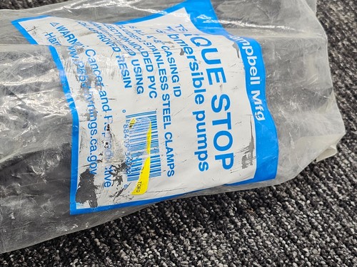 (QTY2) Campbell PVC Drehmoment Arrestor Stop 2 Zoll x 12 zoll L für Tauchpumpen - Bild 2 von 9