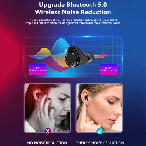 Wireless Bluetooth Headsets Twins Stereo Earbuds Earpieces with Charging Case - Picture 8 of 11