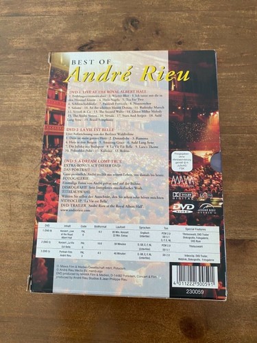 RARE BEST OF ANDRE RIEU DVD MUSIC LIKE NEW 3 X DVDS A DREAM COME TRUE - Picture 2 of 4