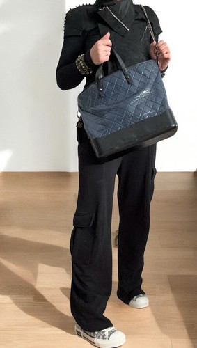 CHANEL Gabrielle Large Hobo Tasche Groß Blau/Schwarz - 第 5/18 張圖片