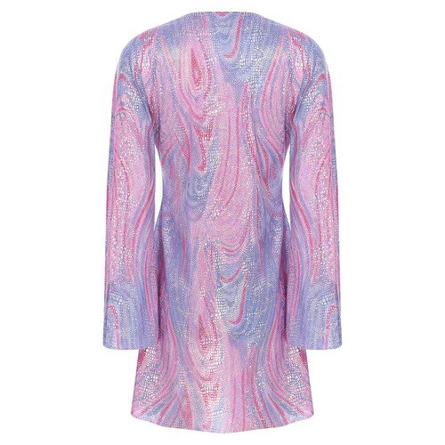 Frauen A-Linie Tanzen Kleid Cocktail Cosplay Flare Kostüm Pailletten Clubwear - Bild 19 von 27