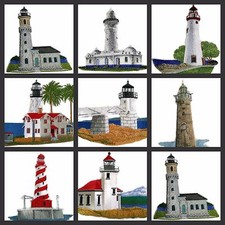 Custom Lighthouse Embroidered Iron On Patches