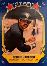 1981 Fleer Star Stickers #115 Reggie Jackson 