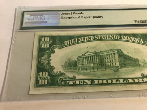 SELTEN HOCHWERTIG 1929 10 $ First National Bank Waynesboro, Pennsylvania PMG 63 - Bild 4 von 5