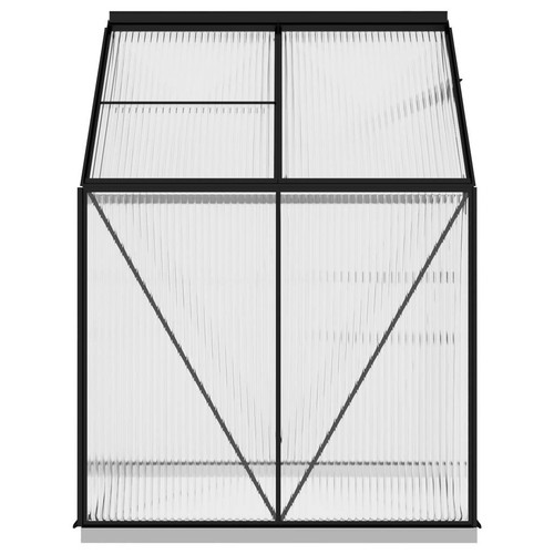 Gewächshaus mit Fundament Treibhaus Tomatenhaus Anthrazit Aluminium vidaXL - Bild 23 von 70